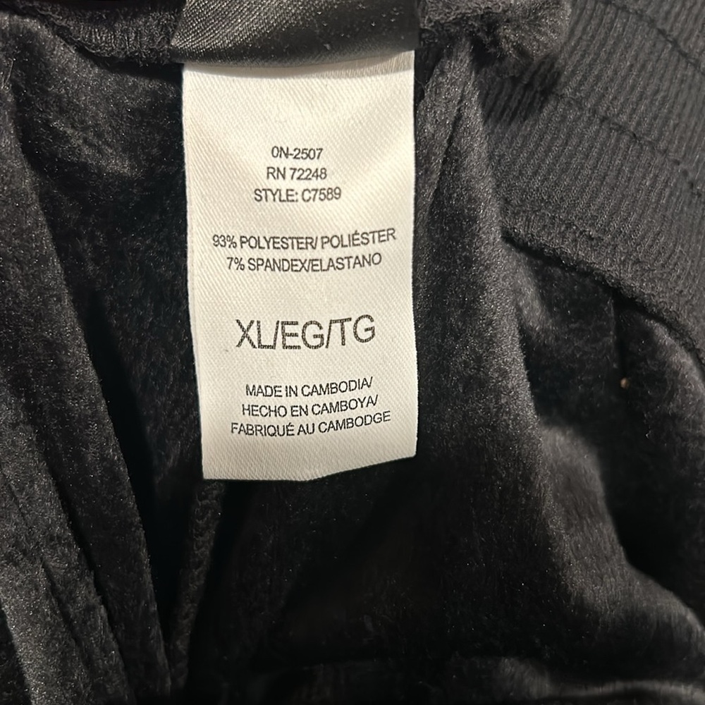 🖤Felina Velour Hoodie and Jogger Set Black Size XL - Picture 6 of 6
